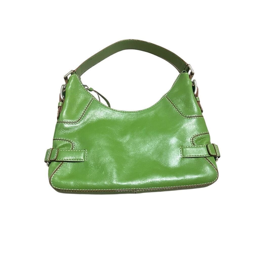 Michael Kors Candy Apple Green Baguette Shoulder Purse